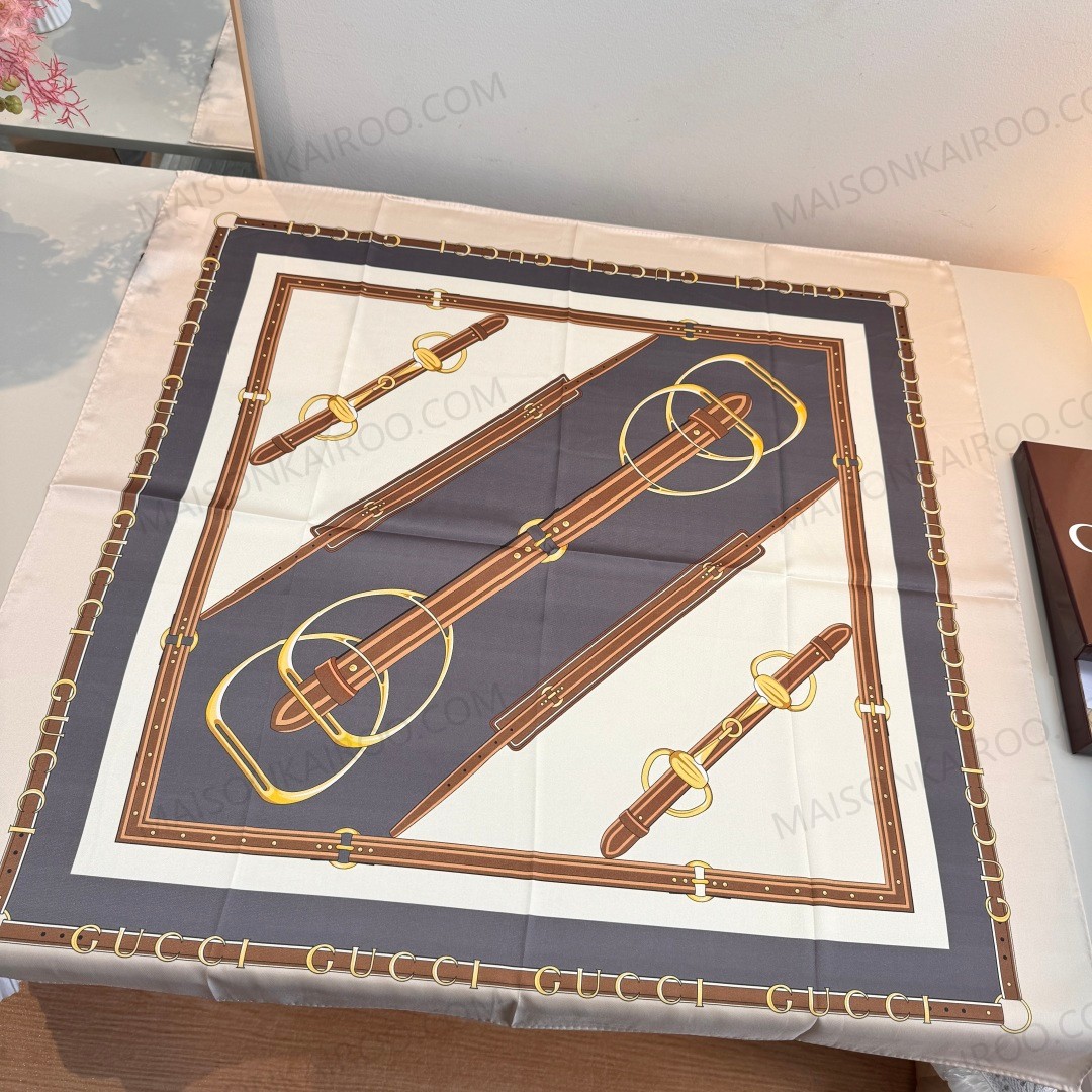 Gucci Equestrian Belt 90 Silk Scarf - KAIROO