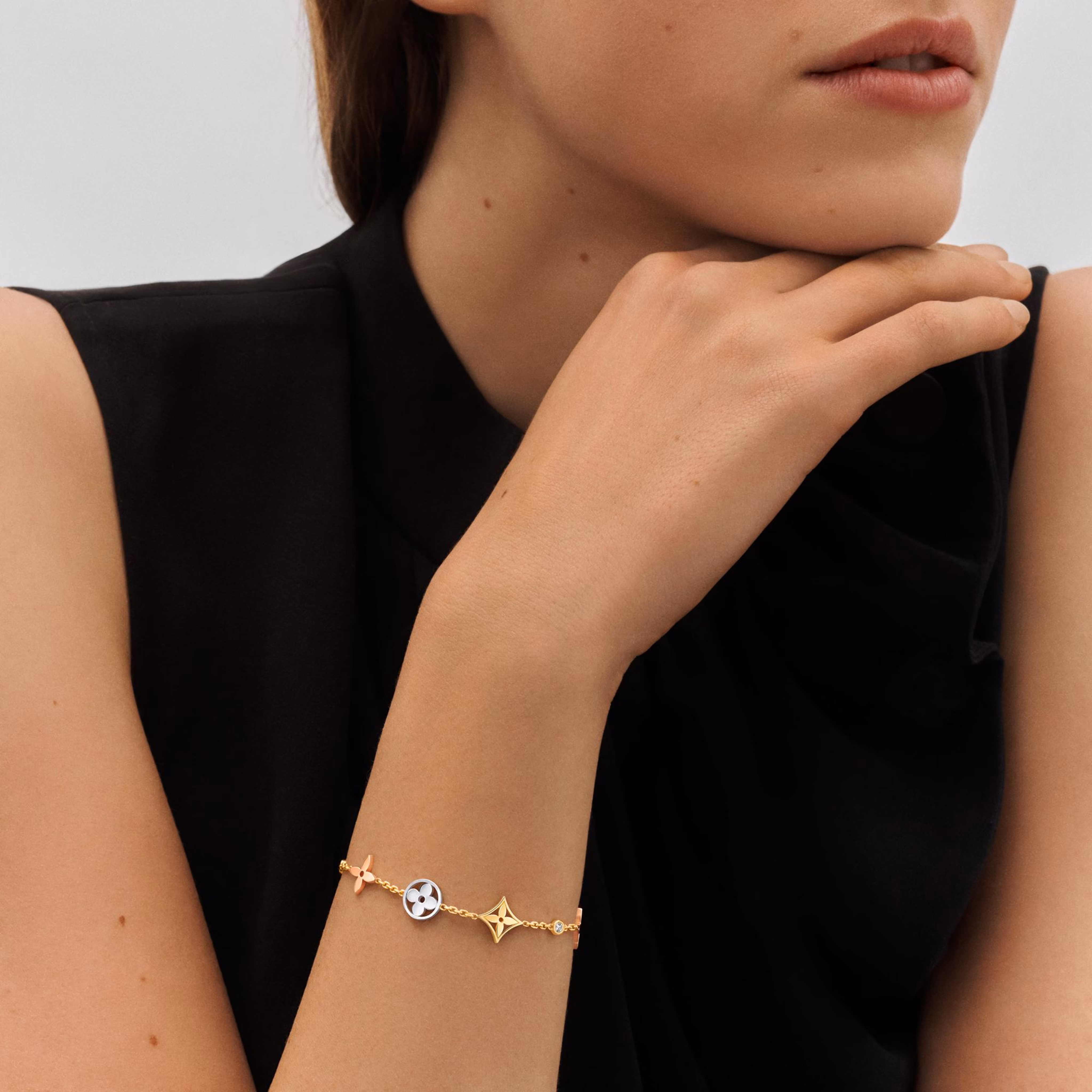 ブレスレット モノグラム･イディール(18K スリーゴールド×ダイヤモンド)