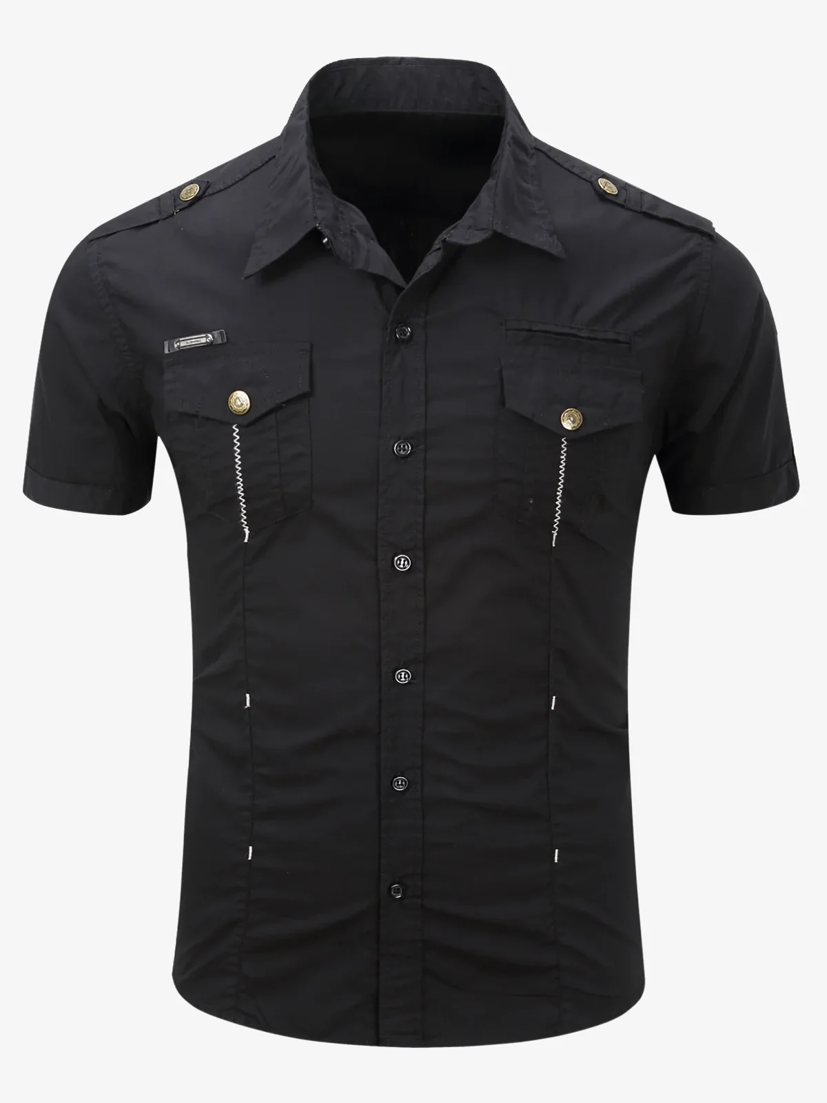 Men's Outdoor Cotton Casual Short Sleeve Shirt