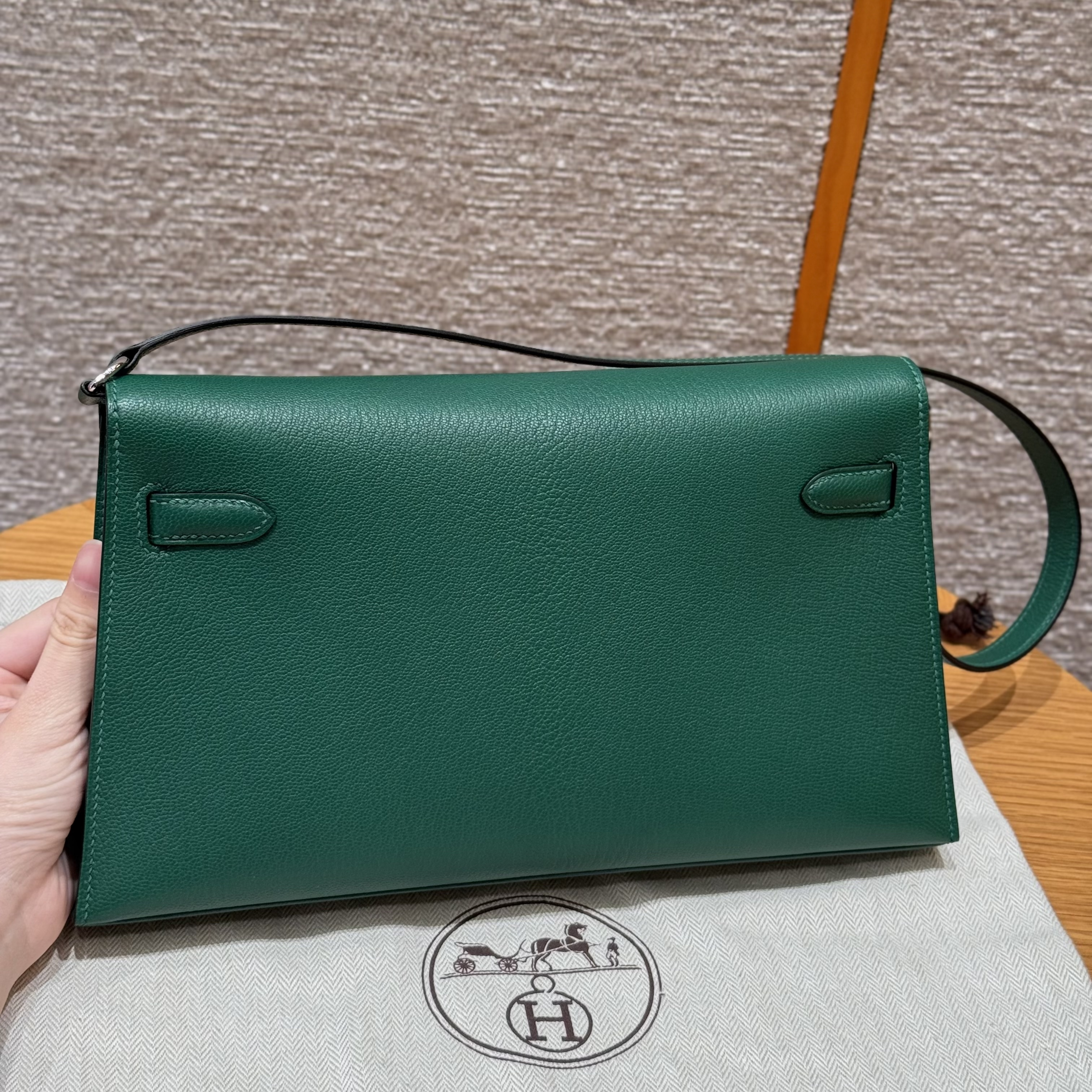 Hermes Vert Vertigo Chevre Kelly Elan