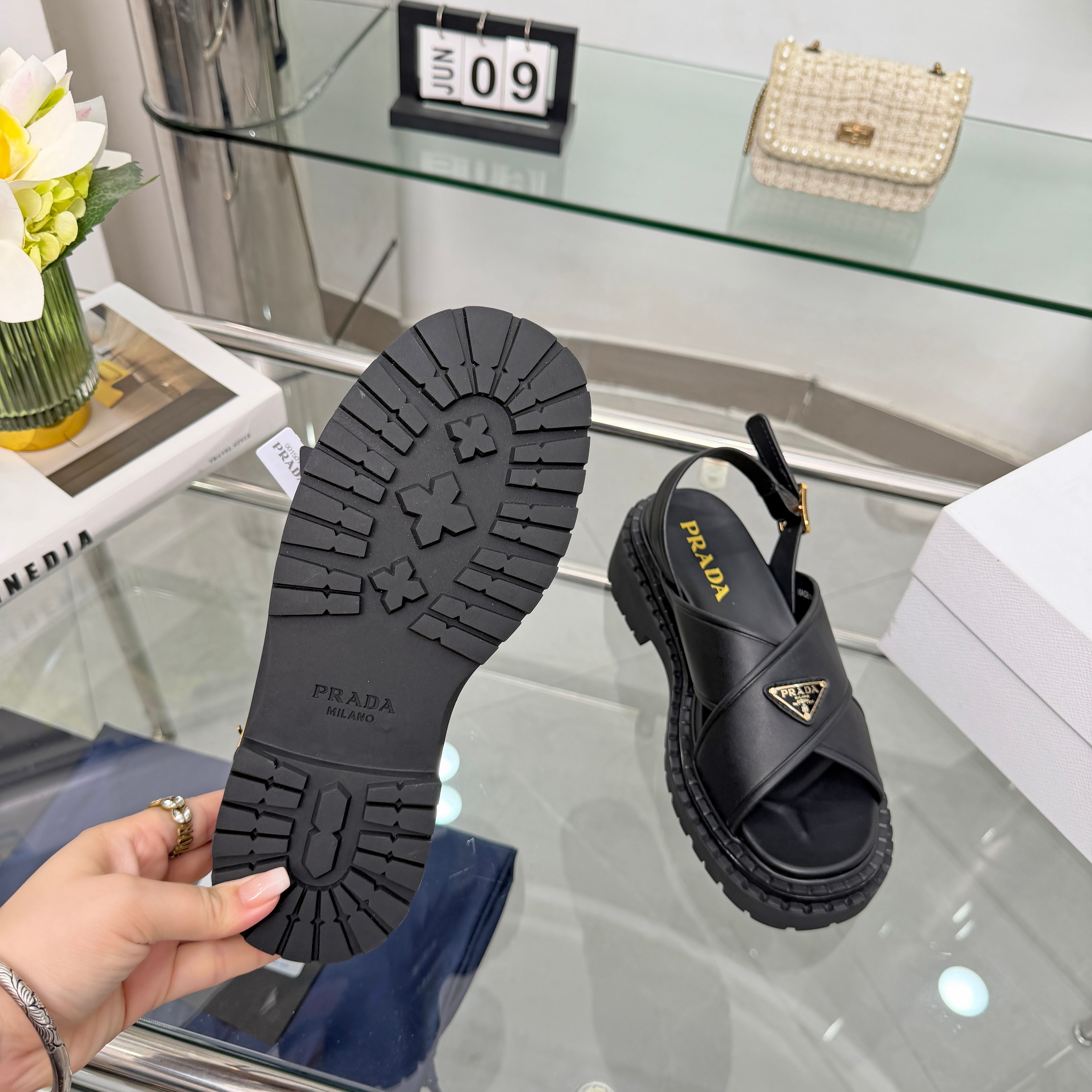Prada Women's Leather Sandal