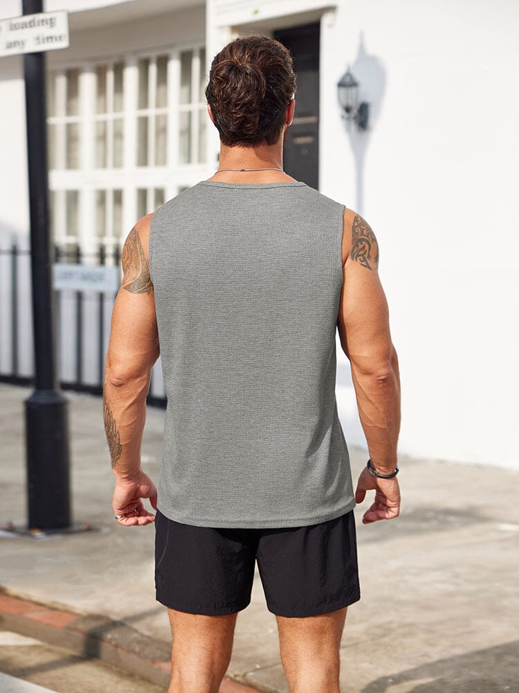 (Pre-order)Casual 2 Pack Waffle Tank Tops (US Only)