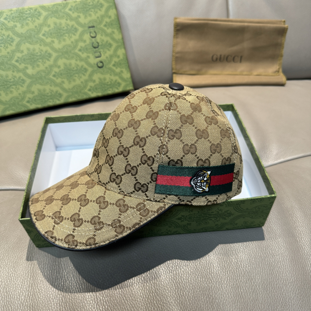 Gucci GG Supreme Tiger Web Baseball Cap Hat - KAIROO