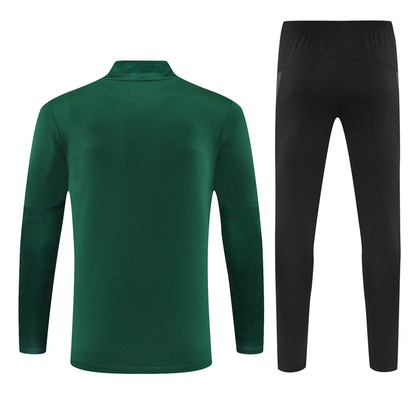Adult / Kids AC 25/26 Half Zipper Training Suit Green