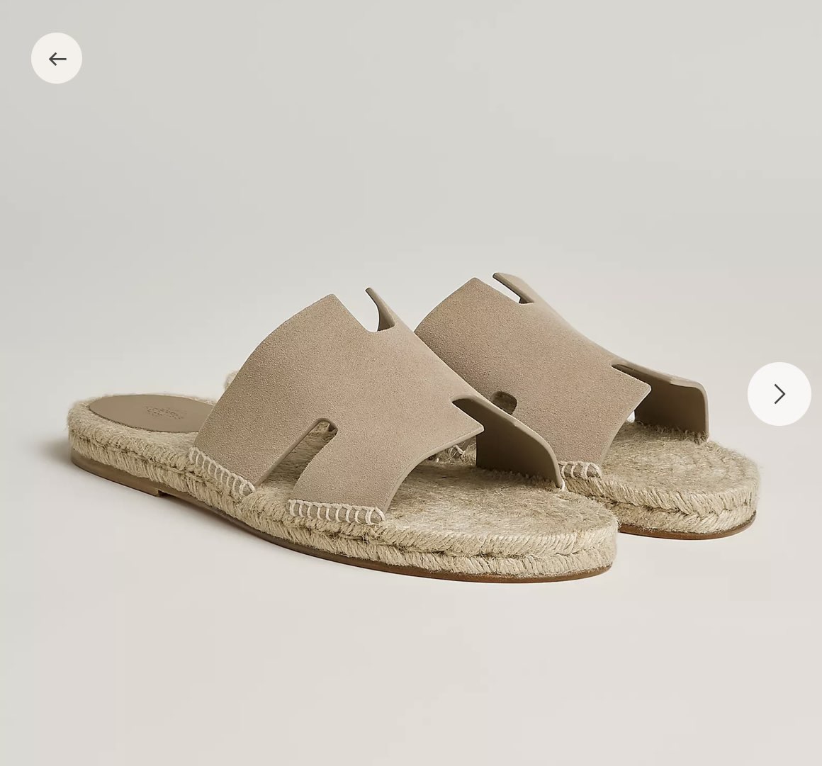 Hermes Men's Antiqua Espadrille Slide