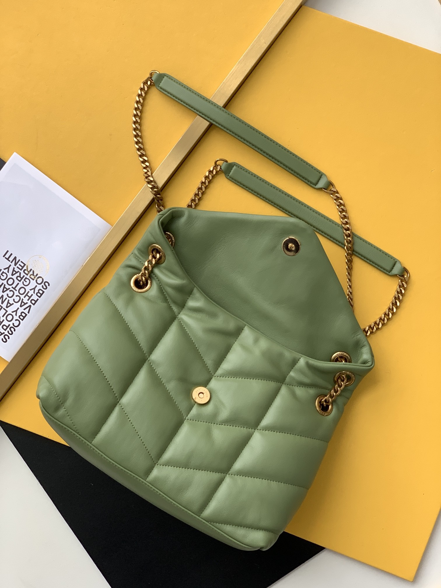 Saint Laurent Lambskin Tote Bag