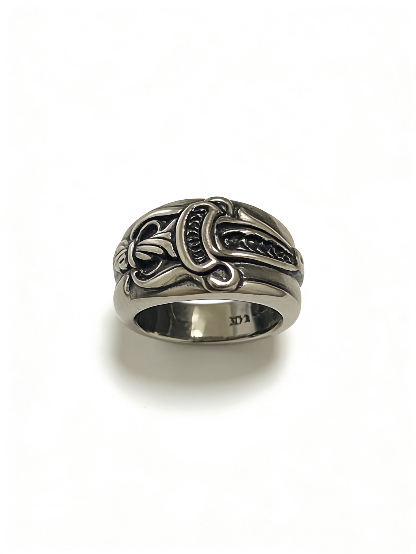 Chrome Hearts Oxidized Silver Unisex Ring