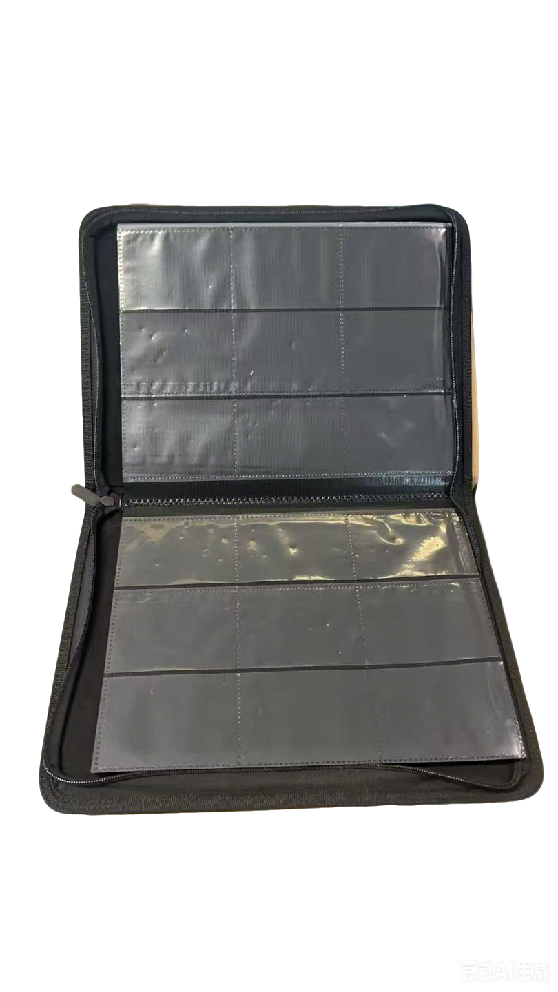 9-Compartment Zipper Trading Card Storage Album, Collectible Organizer for Card Collecting