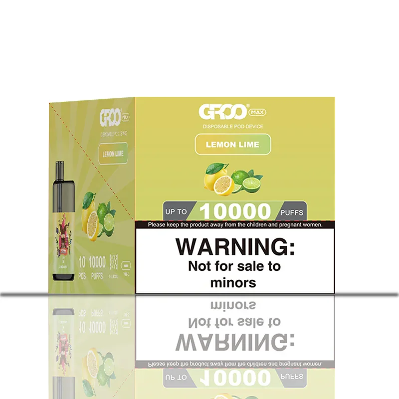GROO MAX 10K Rechargeable Disposable Vape – Lemon Lime - Vaba Vape-Shop
