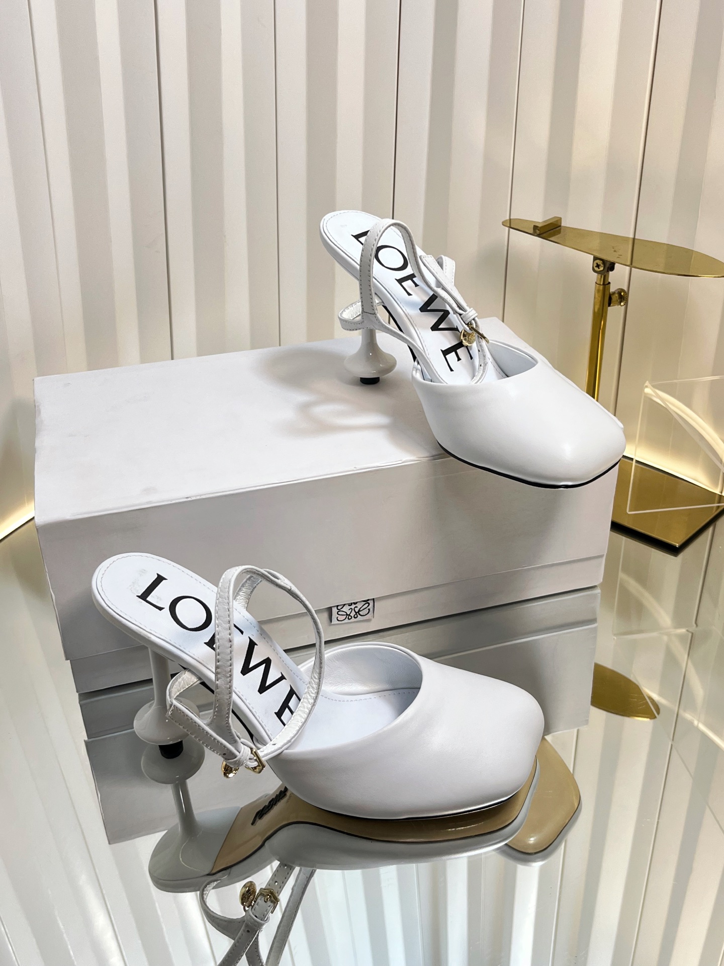 Loewe Toy Flat Slingback Pump in Nappa leather