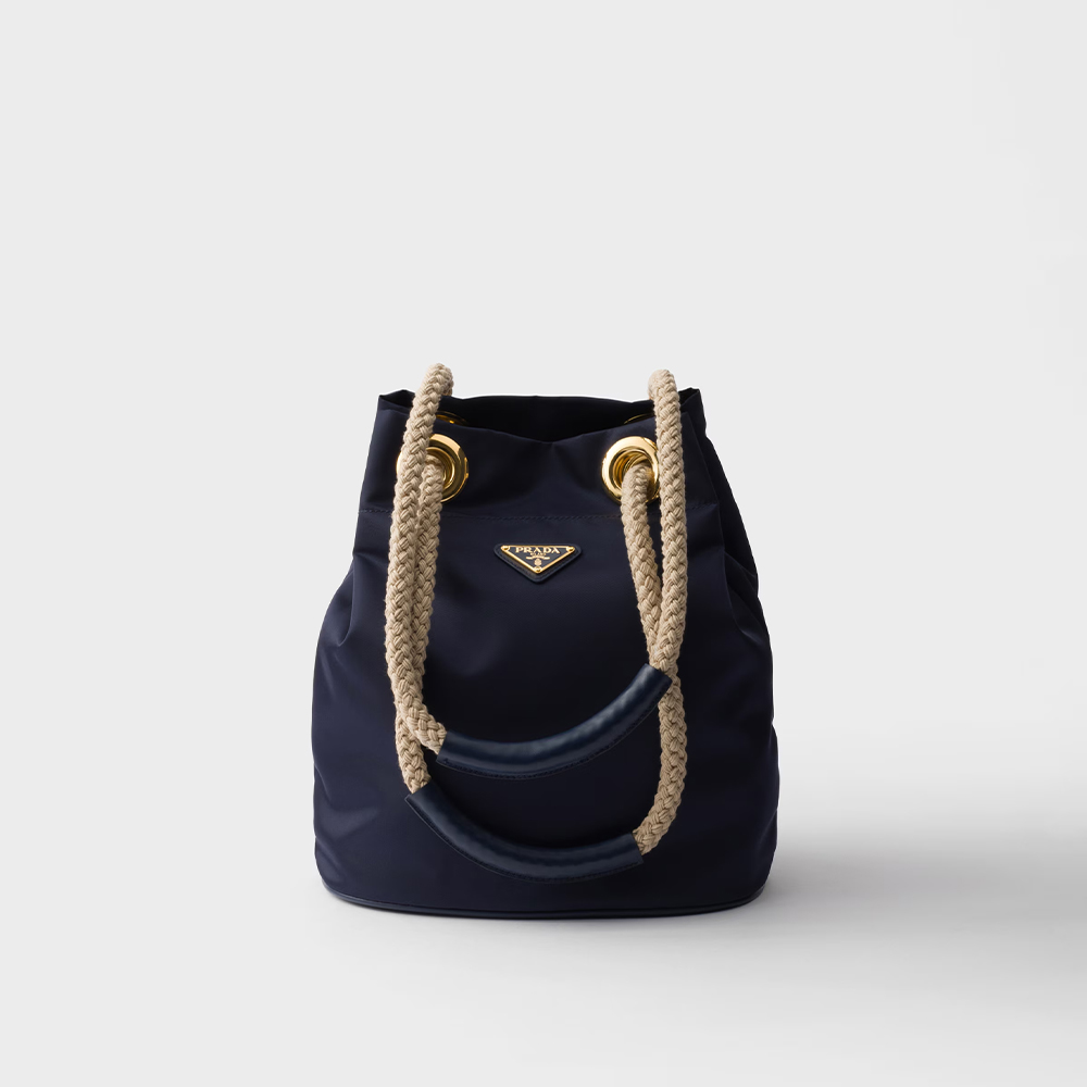 Prada Mariner Re-Nylon small bucket bag with Rope Handles