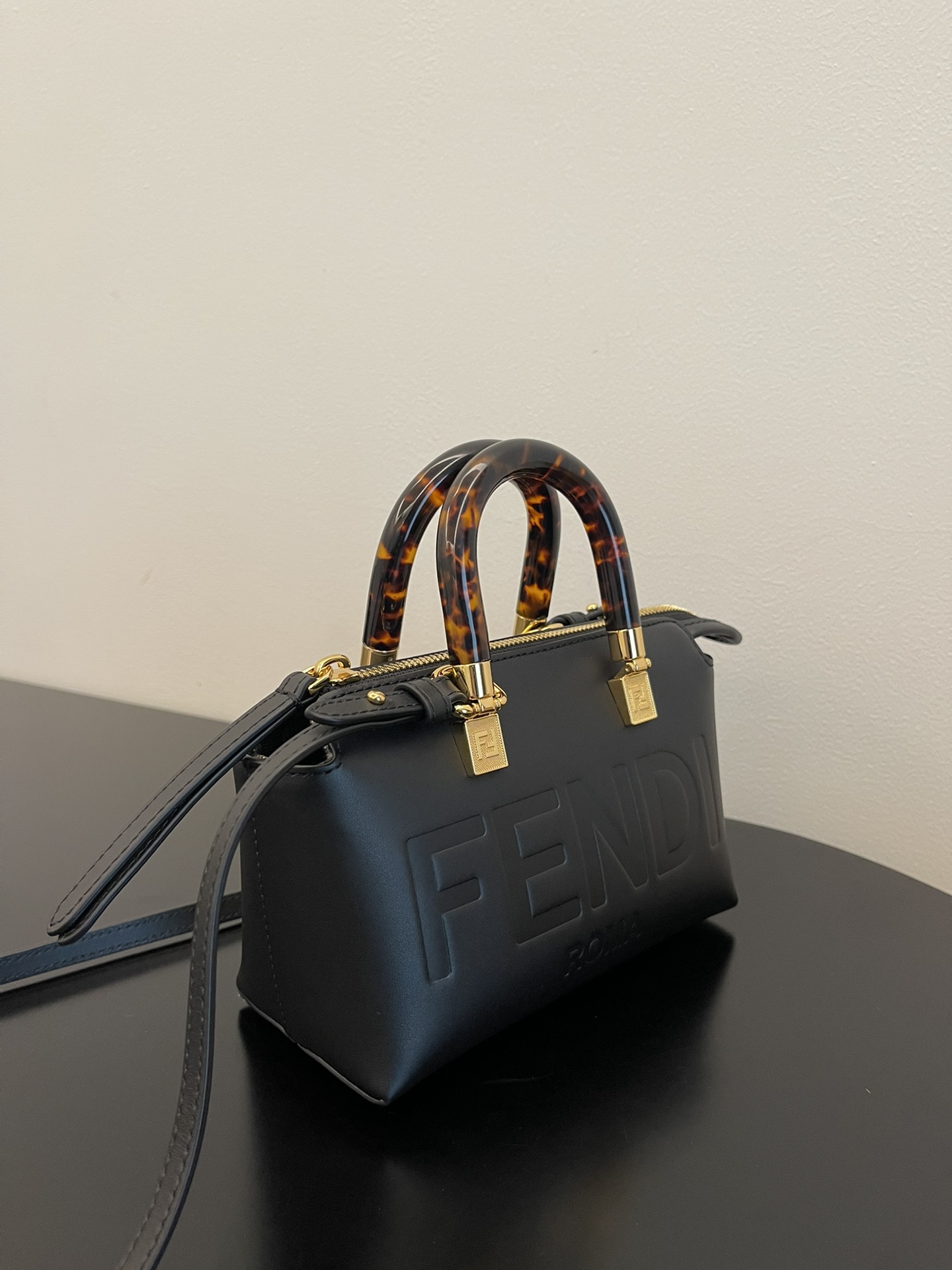 Fendi Mini By The Way Bag in Black leather