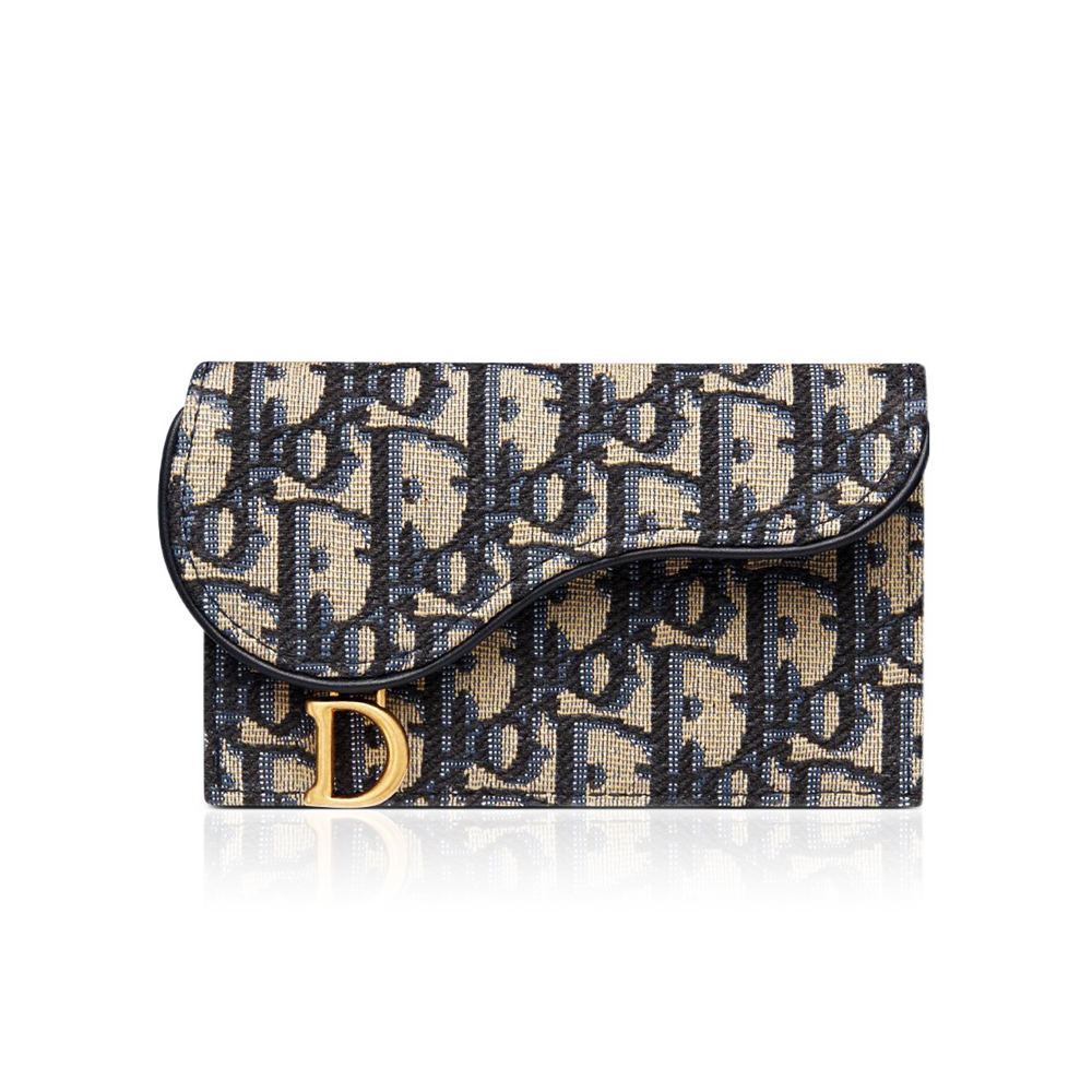 Dior Canvas Saddle Shape Wallet