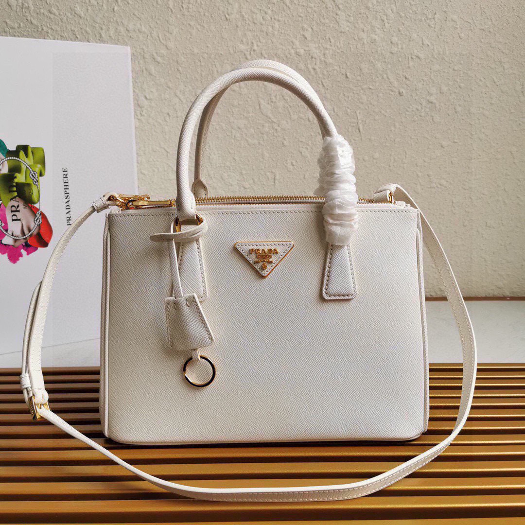 Prada Galleria medium Saffiano leather bag-White 1BA863