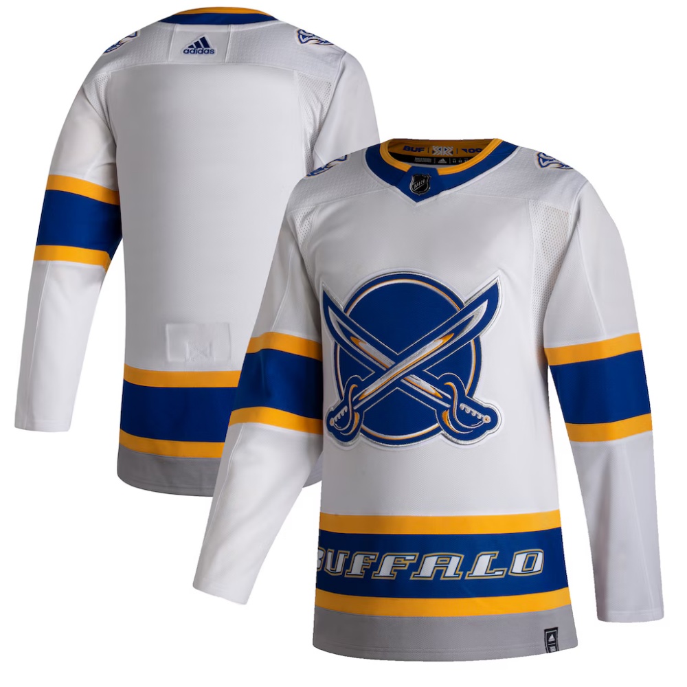 Customizable Buffalo Sabres adidas 2020/21 Reverse Retro and home Jersey
