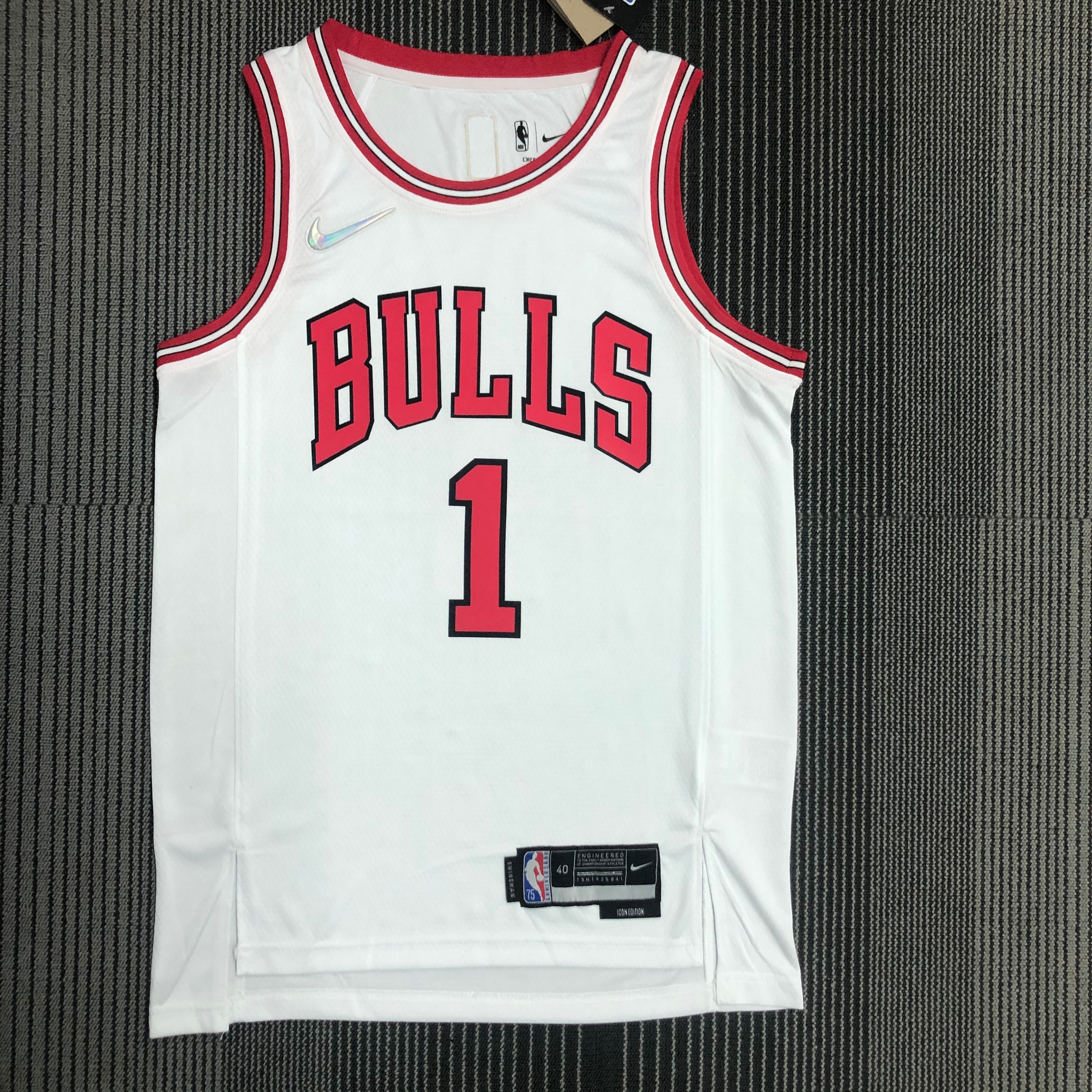 75th Anniversary Chicago Bulls White Edition No.1 Rose