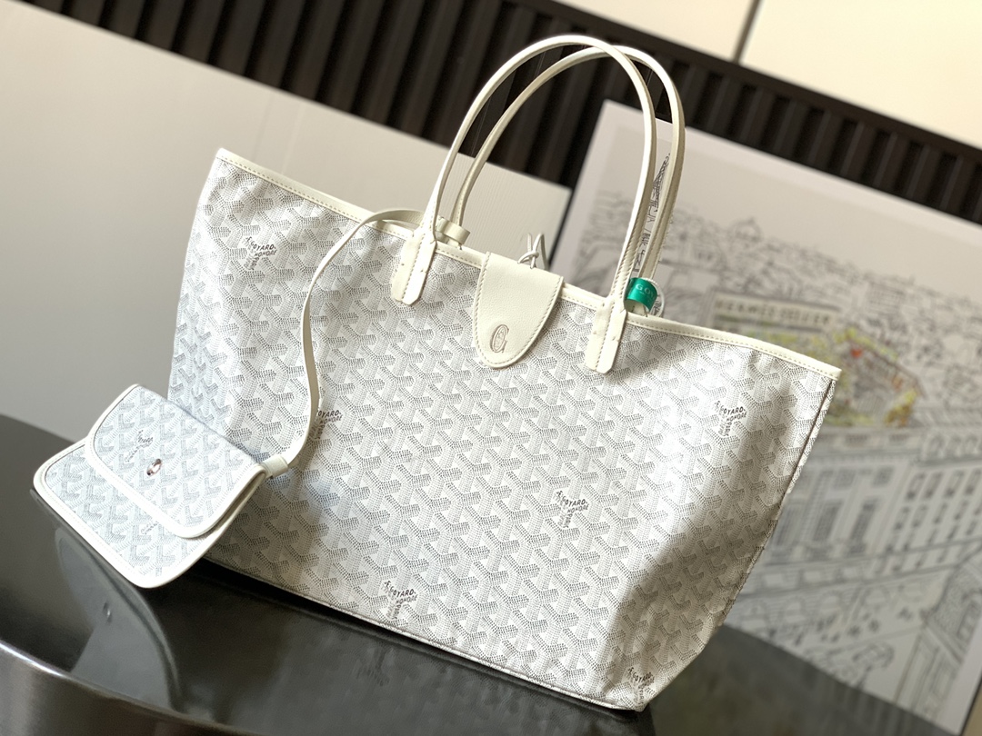 Goyard Saint Louis PM Tote in White