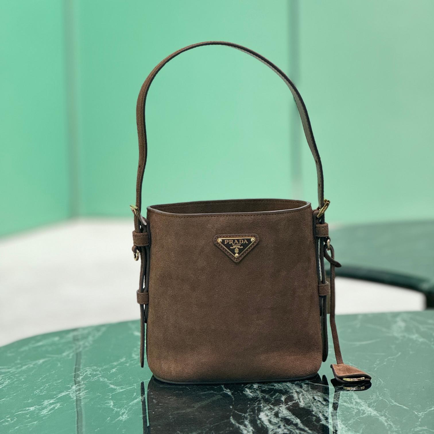 Prada Suede Mini Bucket Bag  (Mirror Quality)