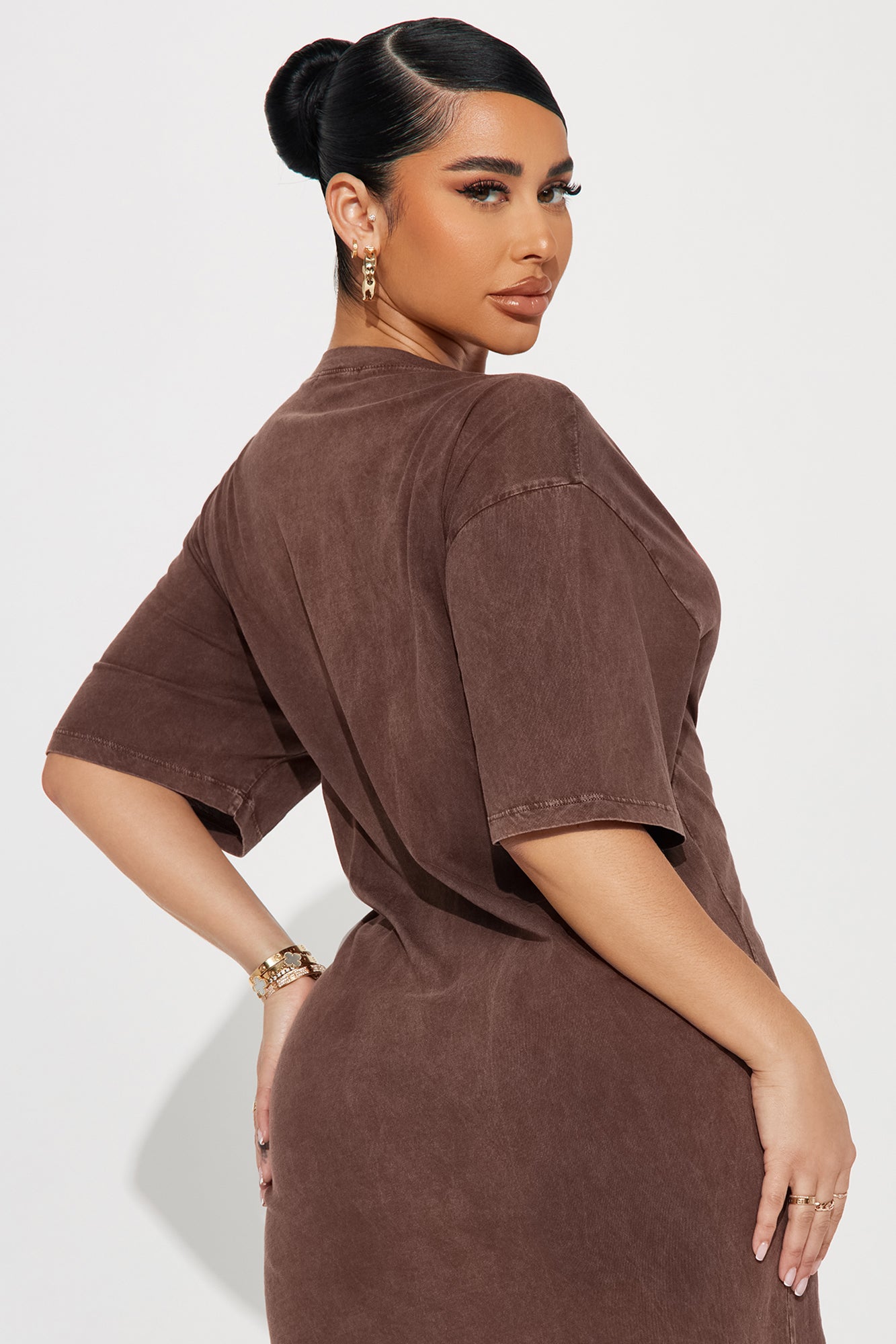 Nashville Babe T-Shirt Dress - Brown