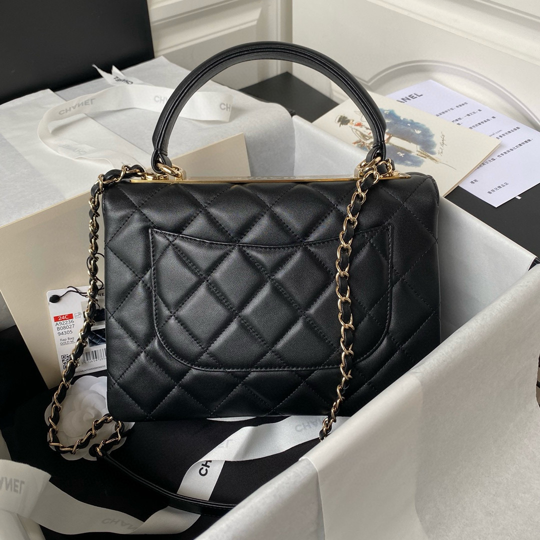 Chanel Flap Bag in Black Lambskin AS92236