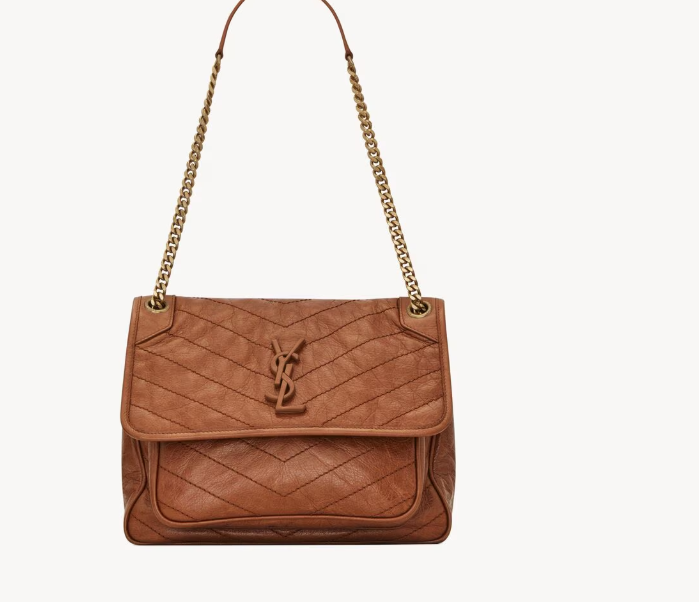 Saint Laurent Light Caramel Vintage Leather Medium Niki Bag
