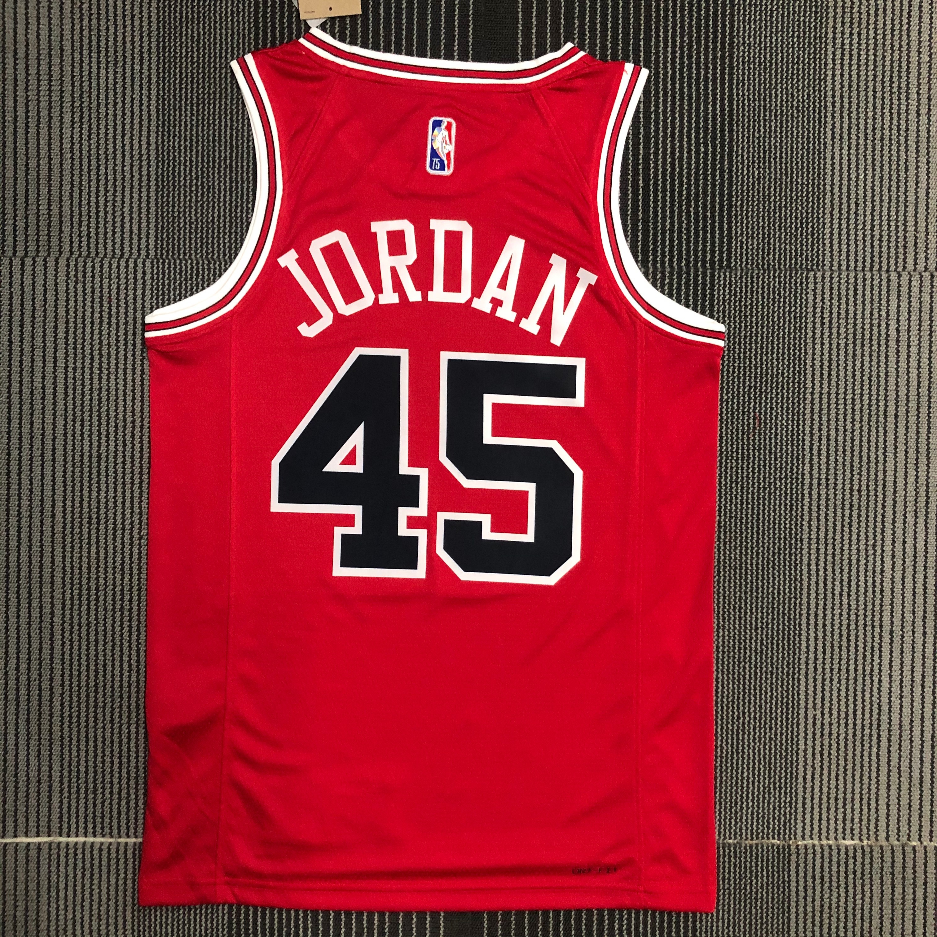 75th Anniversary Chicago Bulls Red Edition No.45 Jordan