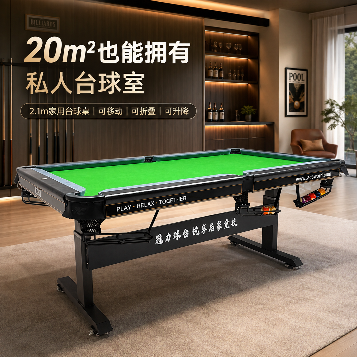 Foldable 7ft Pool Table for Home & Condo Malaysia
