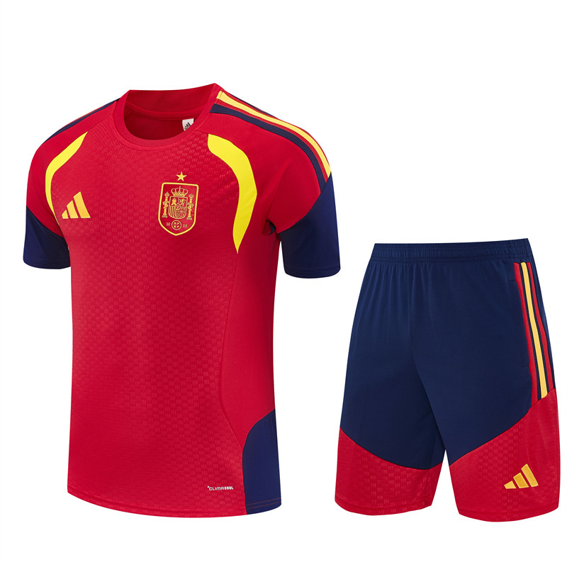 Short Sleeves Spain Training Suit - Red