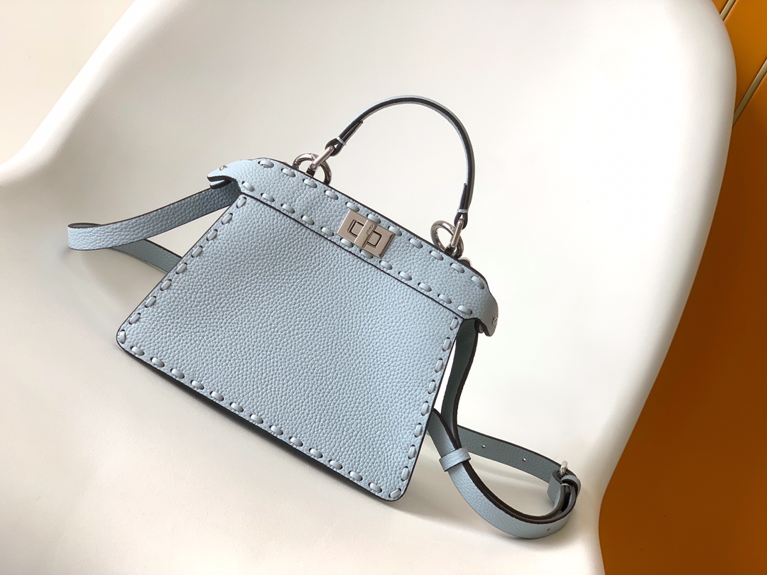 Fendi Peekaboo Selleria Petite Peekaboo-Light Blue