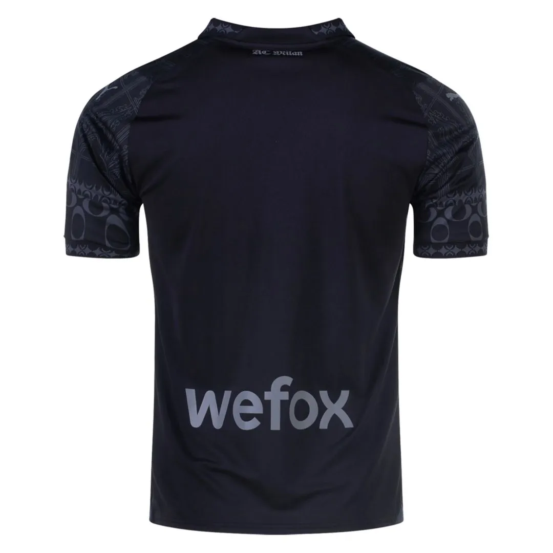 23-24 AC Milan x Pleasures Fourth Jersey Black Shirt