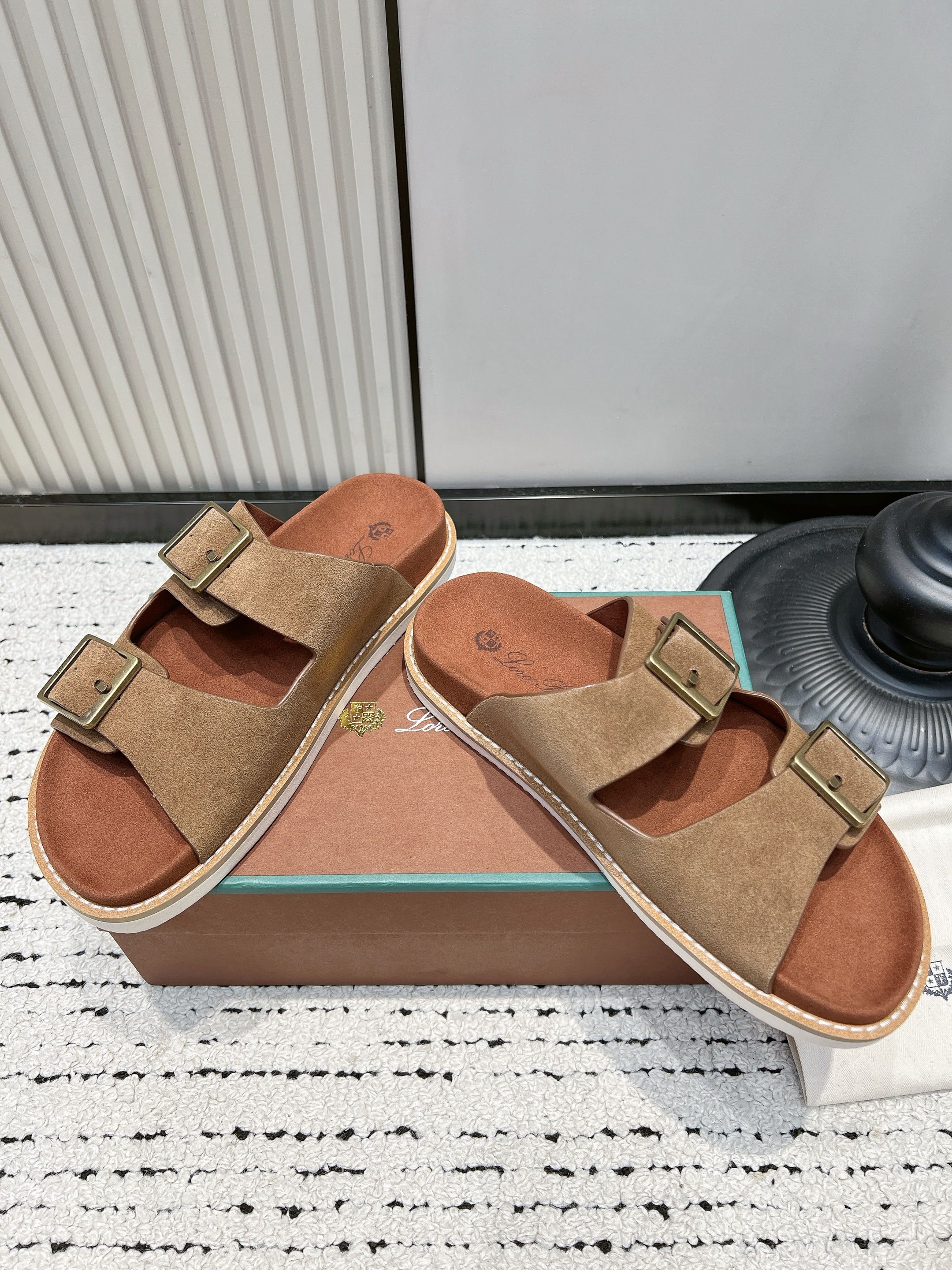 Loro Piana Men's Suede Sandal
