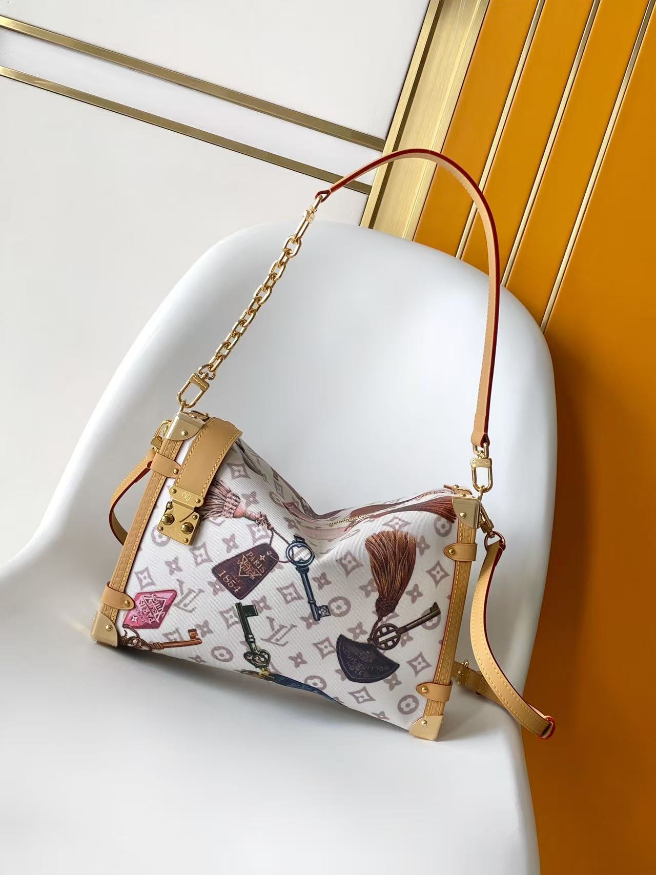 Louis Vuitton Side Trunk Large Handbag