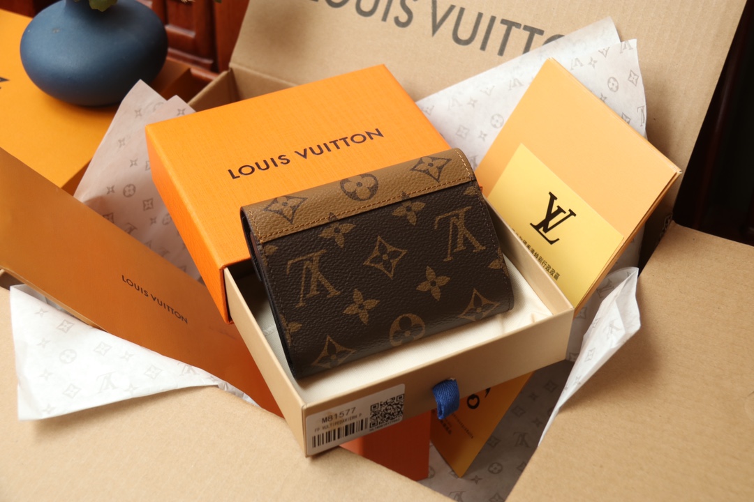 M81557 LV Victorine Wallet Monogram Reverse Canvas