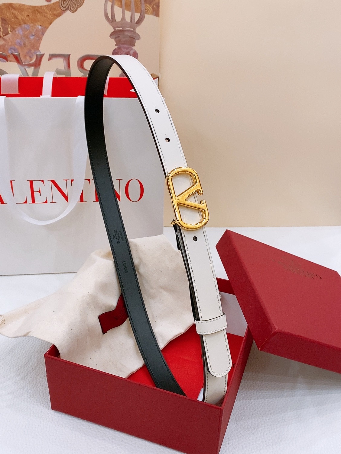 Valentino Leather Belt 2cm