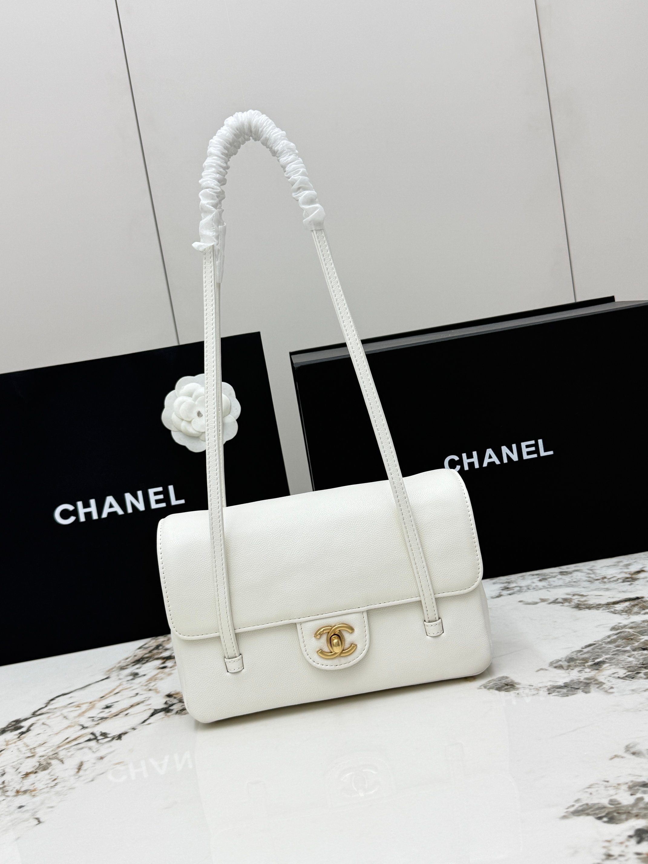 Chanel Spring Summer 2026 Small Flap Bag in White