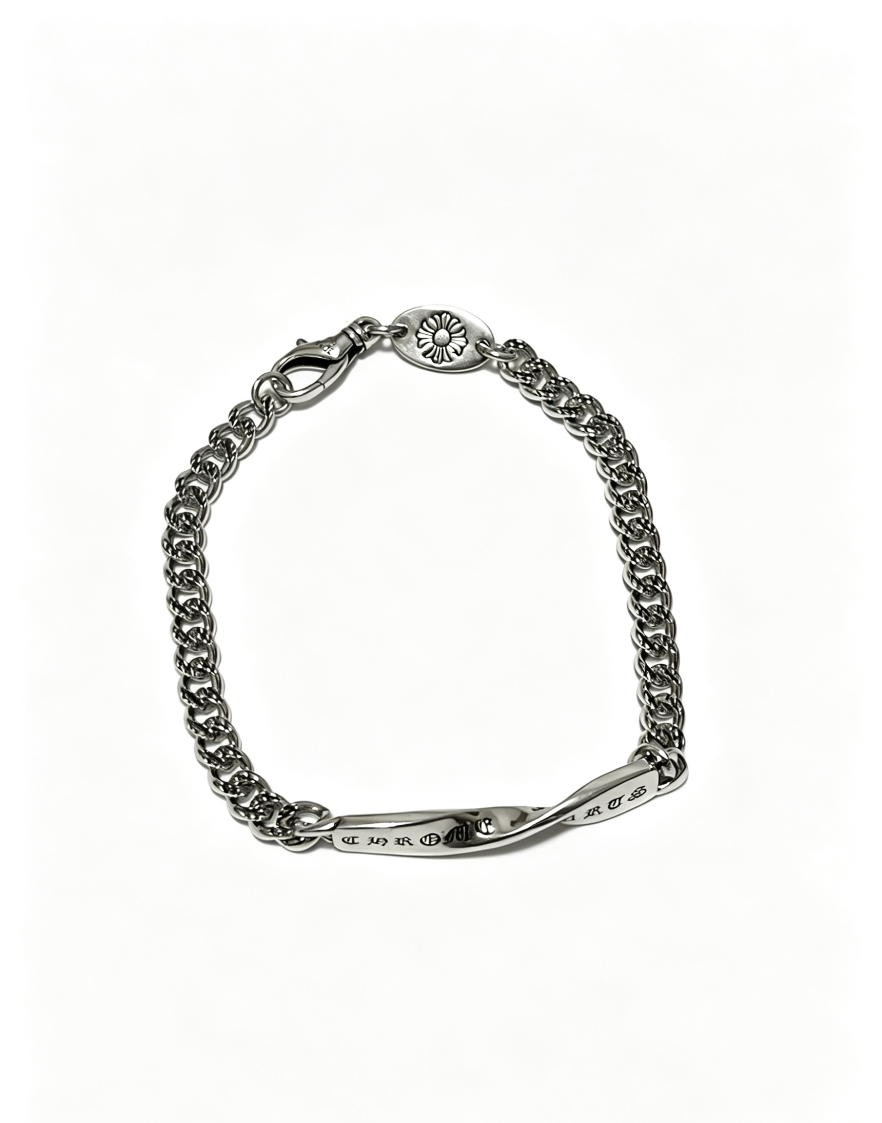 Chrome Hearts Oxidized Silver Unisex Bracelet