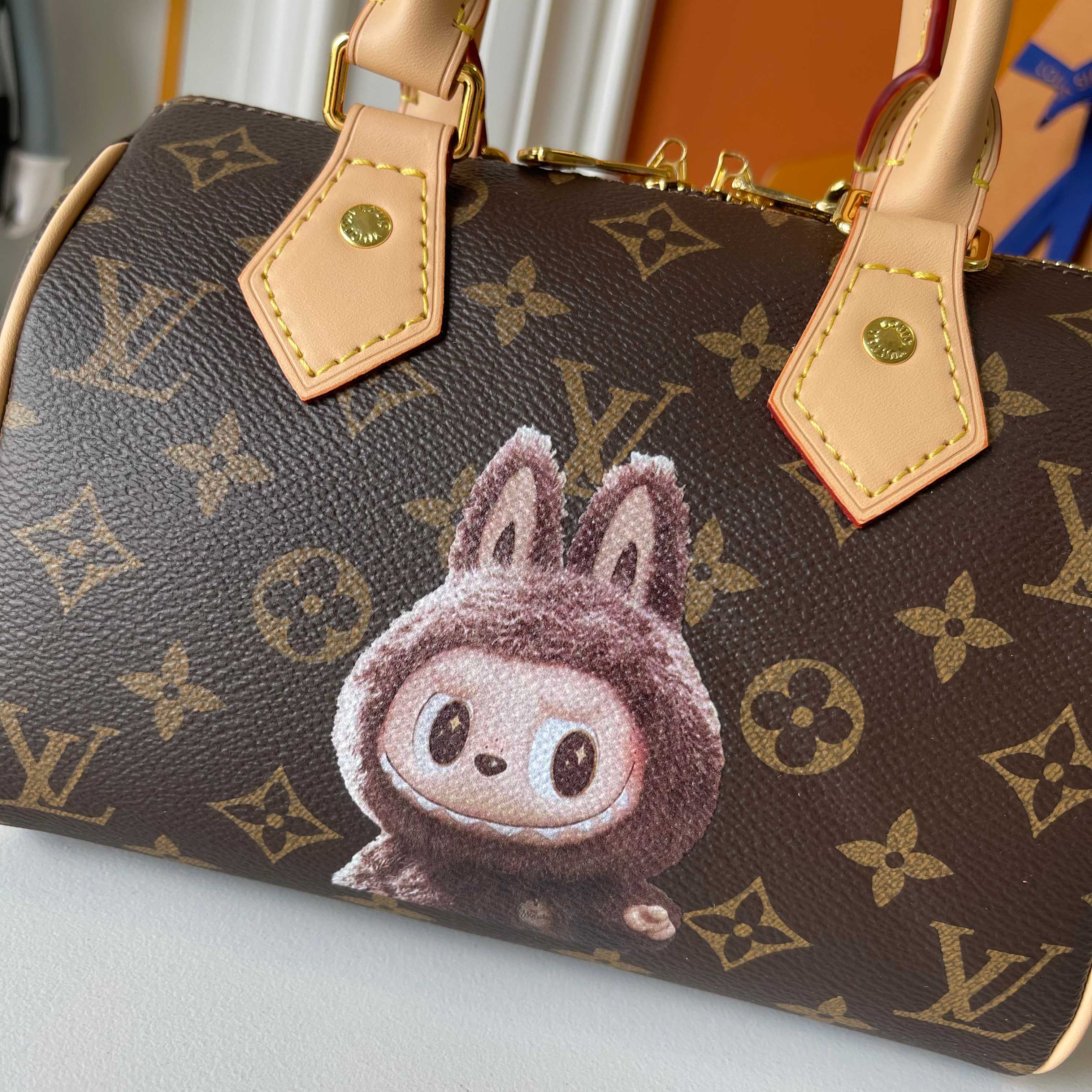 Louis Vuitton x Labubu LV Speedy 20 Animated Printed Boston Top Handle Crossbody Bag - KAIROO