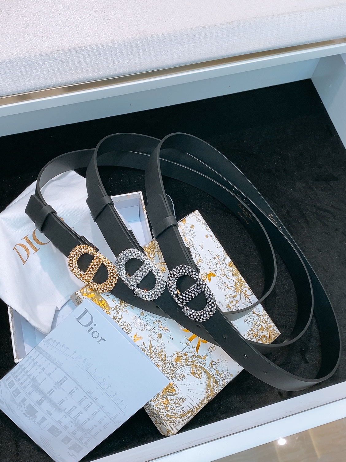 Dior CD buckle Reversible Belt 2.5cm