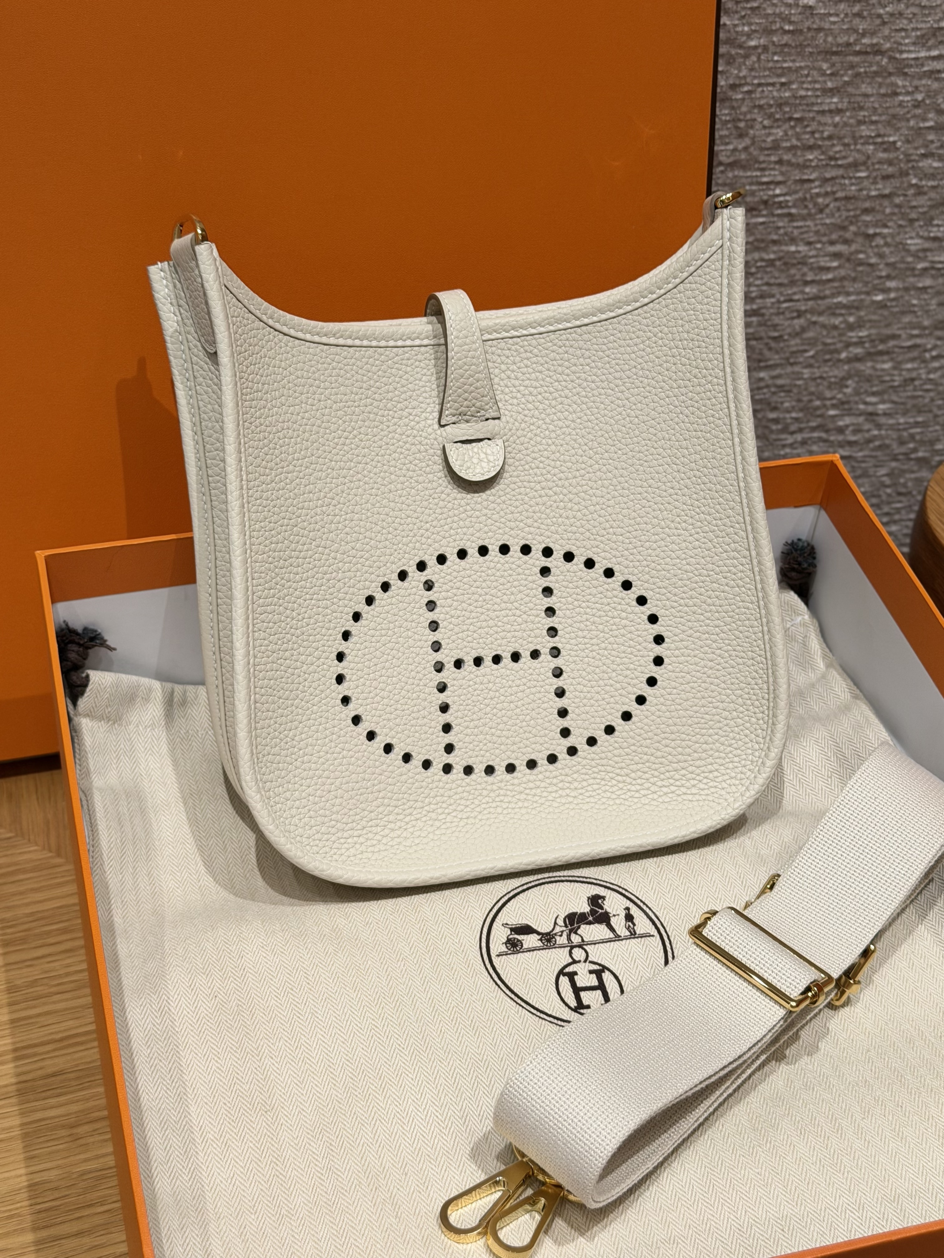 Hermes Craie Clemence Small Evelyne 23 III
