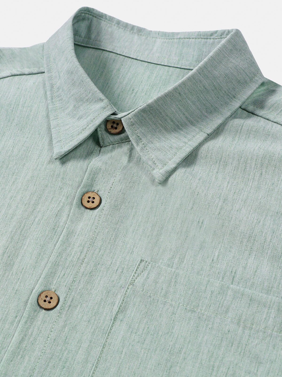 Men's Green Solid Sport Comfort Short Sleeve Shirt