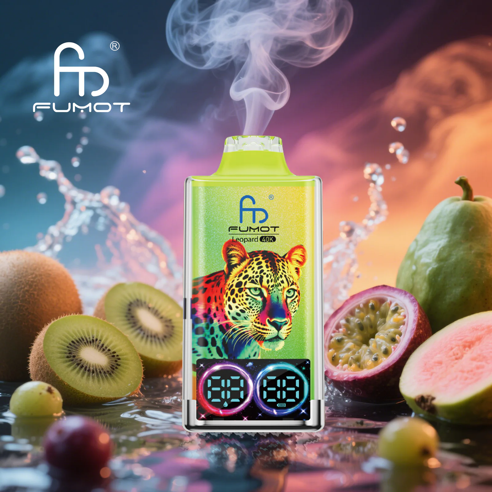 FUMOT Leopard 40K EU Edition Disposable Vape – Kiwi Passion Fruit Guava - Vaba Vape-Shop
