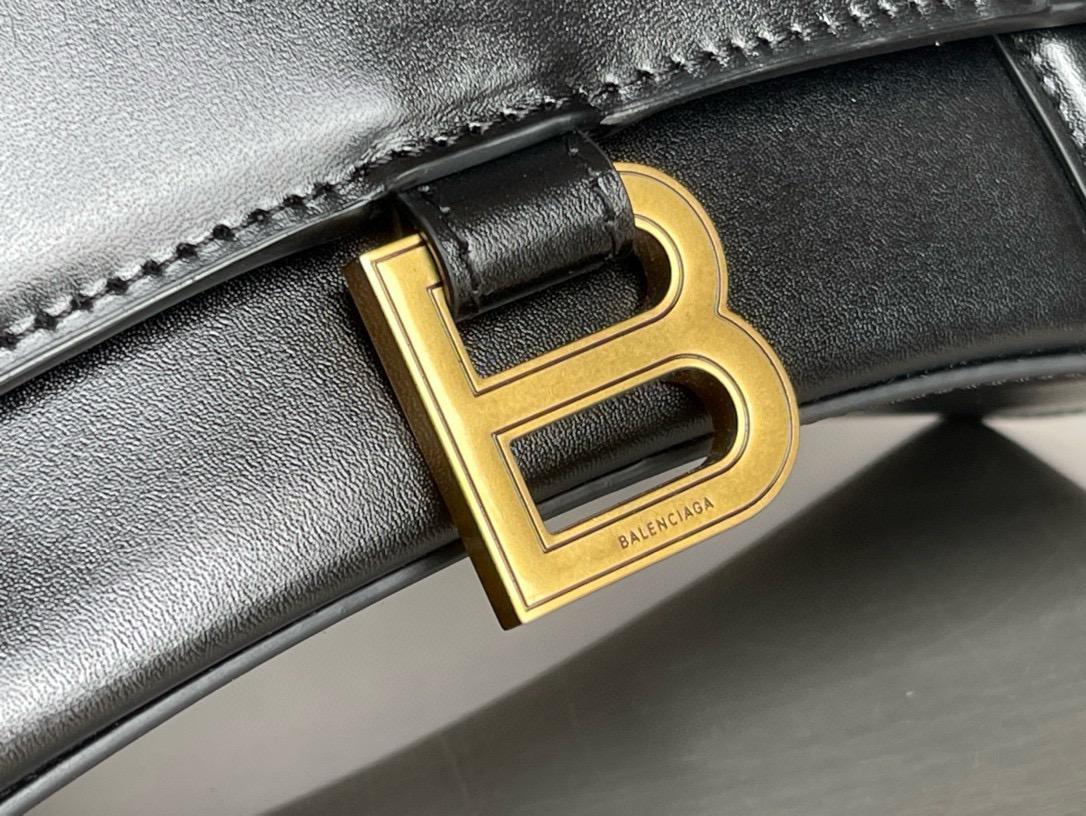 Balenciaga Hourglass Handbag Small in Black