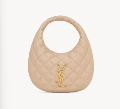 Saint Laurent Beige Quilted Nappa Icarino Bag 851689