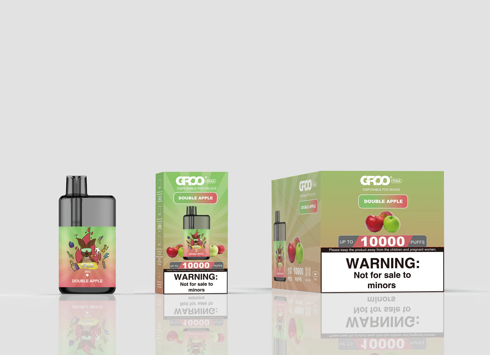 GROO MAX 10K Rechargeable Disposable Vape – Double Apple - Vaba Vape-Shop