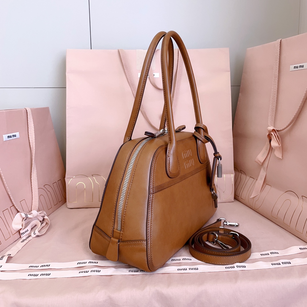 Miu Miu Caramel Vivant Leather bag 32cm 5BB199