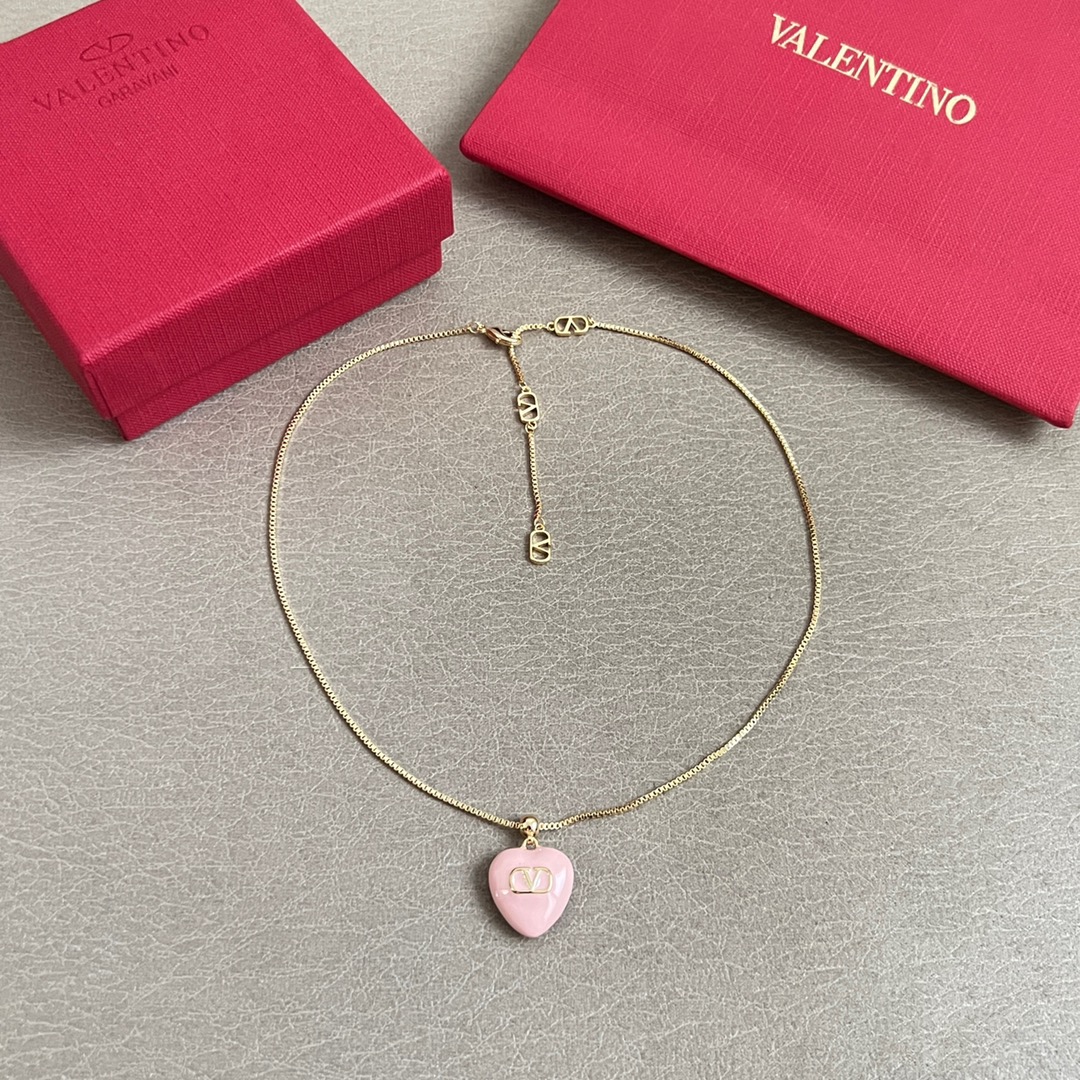 Valentino Pink Heart pendant necklace