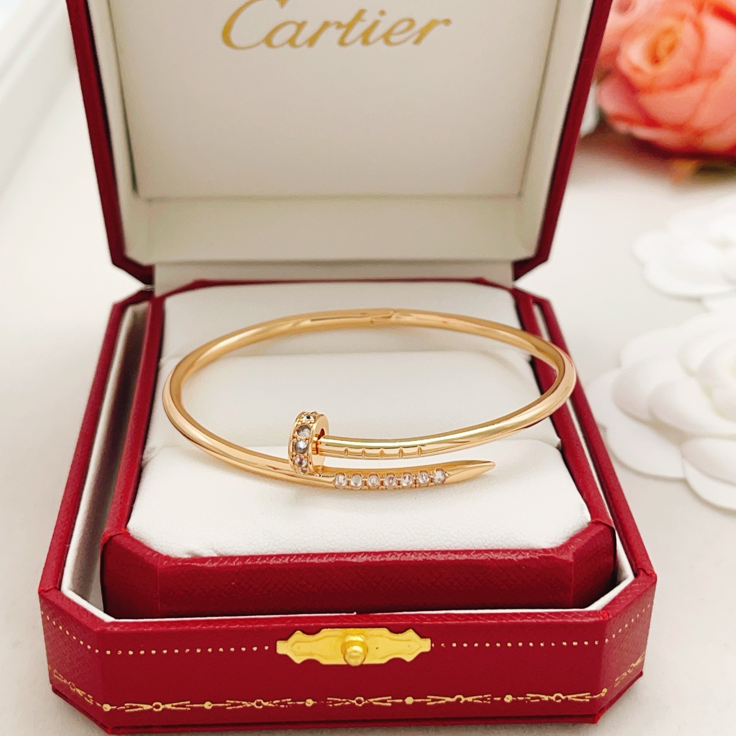 Cartier Fashion Designer Bracelet 17cm-Pink Gold