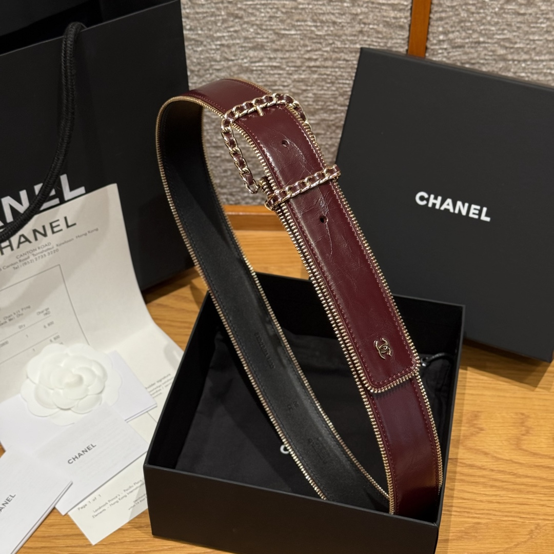Chanel Luxury Leather Belt 4cm