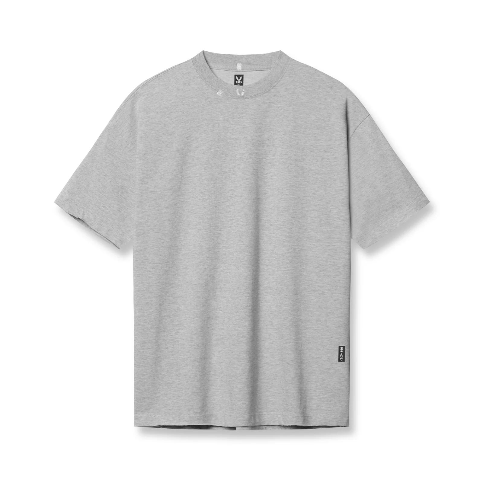 0797. Tech Essential Relaxed Tee - Heather Grey