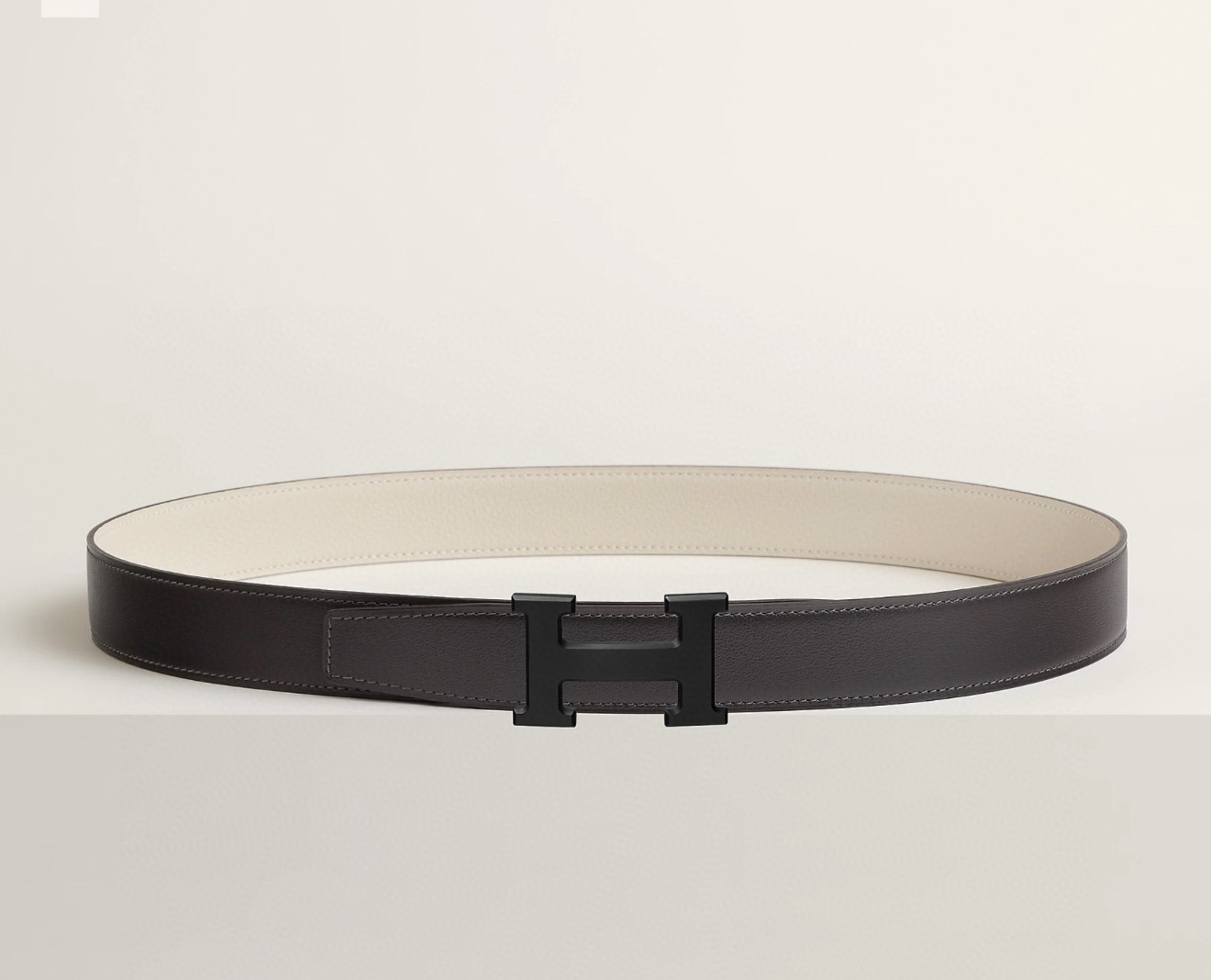 Hermes H Buckle Reversible Leather Belt 32mm